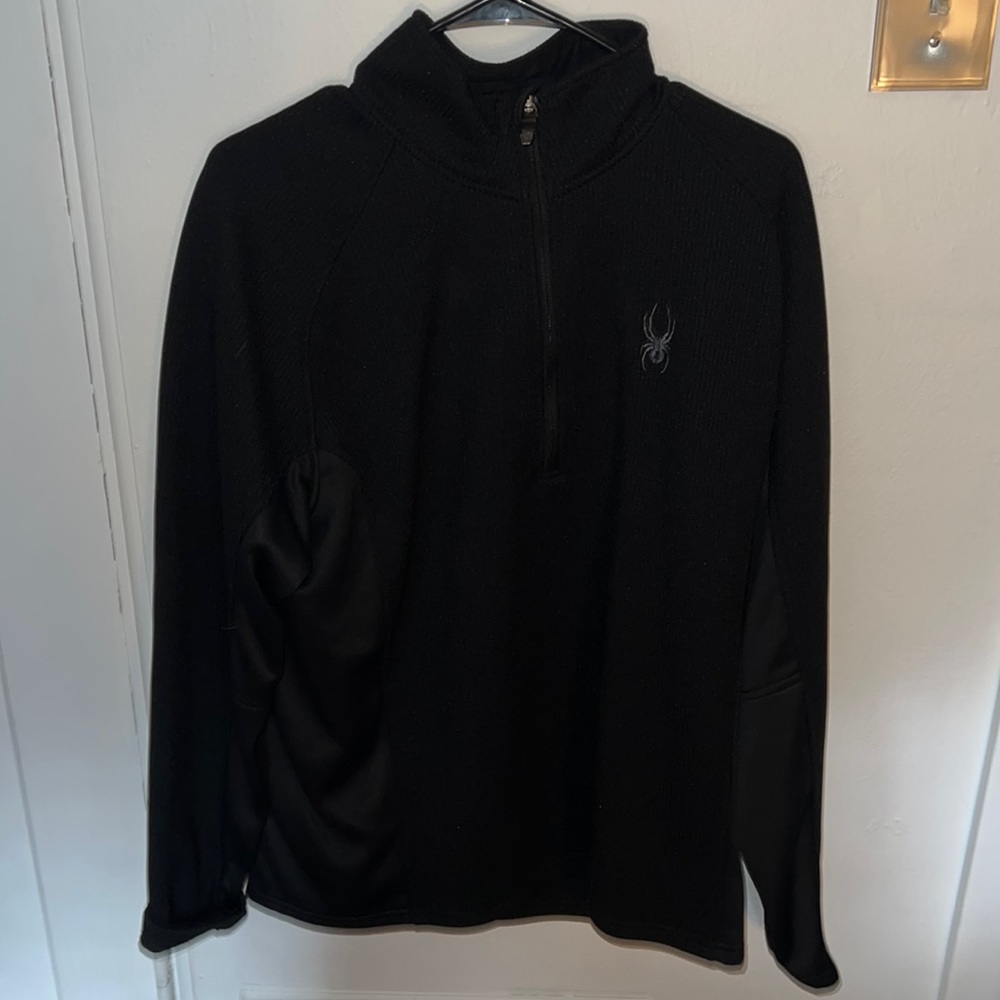 Spyder 1/4 zip, Black, L